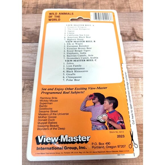 View-Master Wild Animals Of The World 21 3D Pictures 3 Reels Collectible Set Ori - Picture 3 of 3